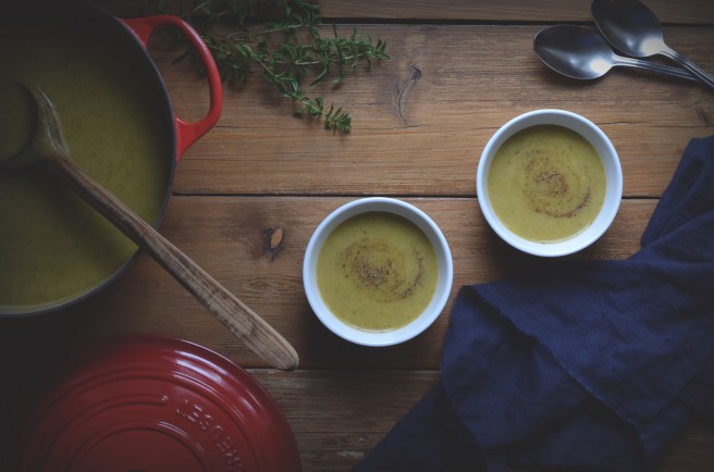 classic broccoli soup and roasted broccoli| conifères et feuillus