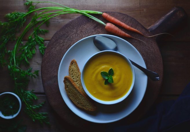 carrot & butternut squash soup with ginger and turmeric | conifères & feuillus