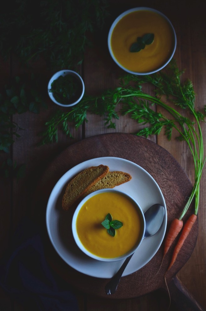 carrot & butternut squash soup with ginger and turmeric | conifères & feuillus