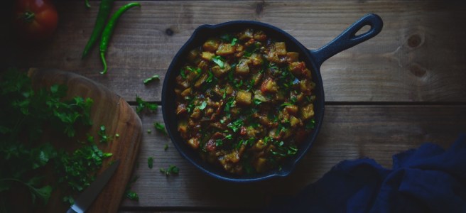 spicy eggplant and tomato curry | conifères & feuillus