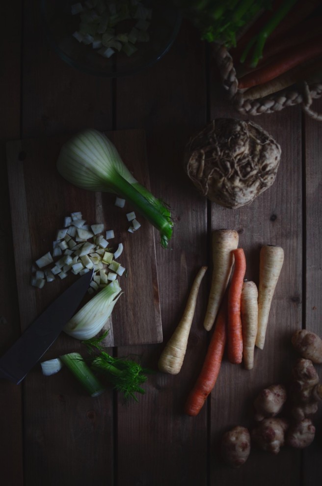 root vegetable soup | conifères & feuillus