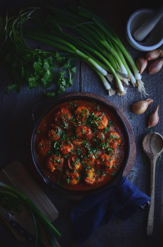 spicy indian shrimp curry | conifères & feuillus