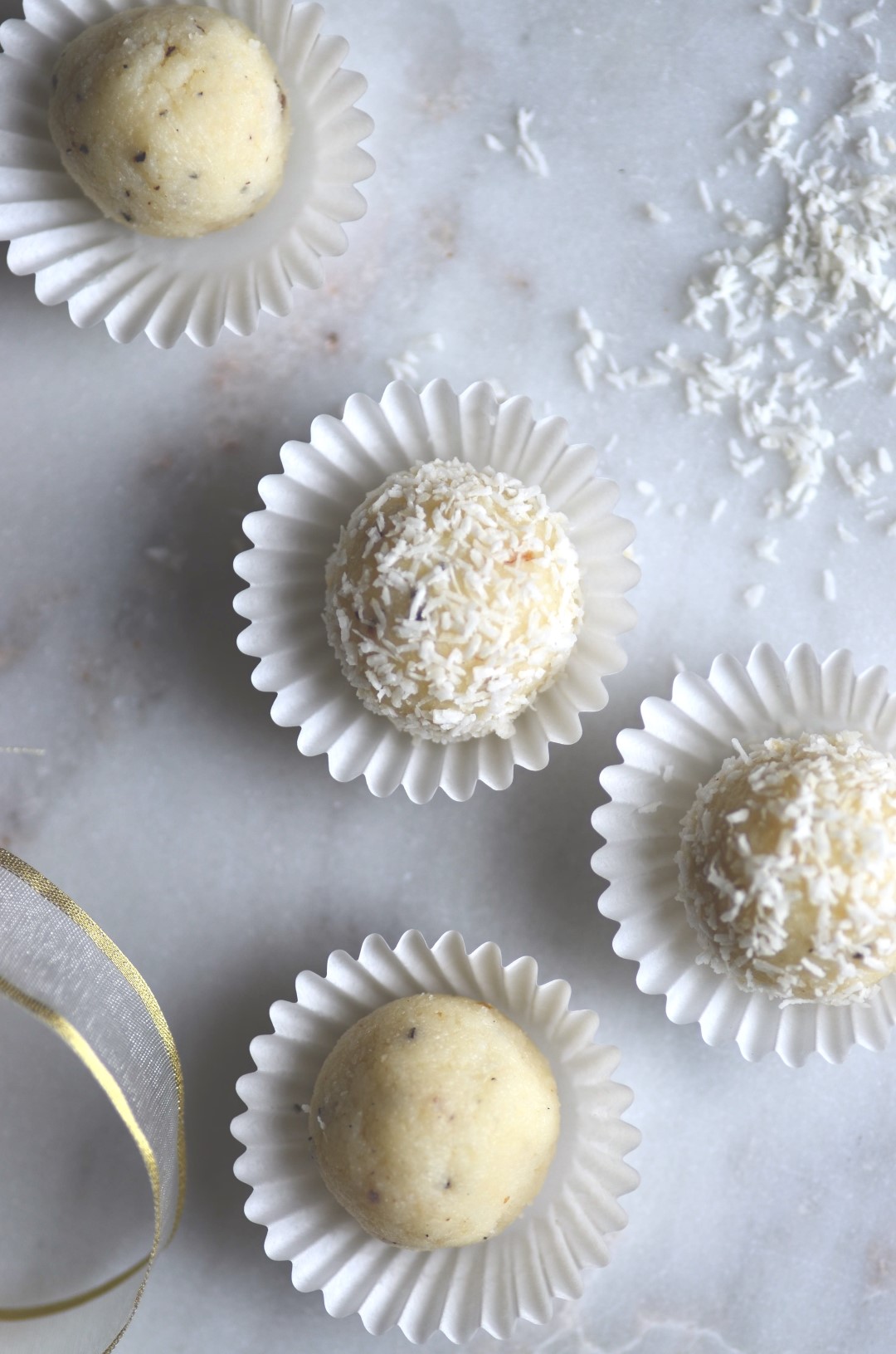cardamom-spiced coconut & cream truffles | conifères & feuillus