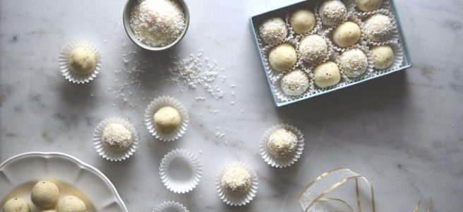 cardamom-spiced coconut & cream truffles | conifères & feuillus