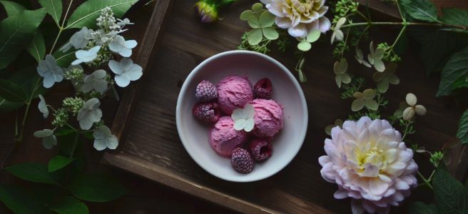 Raspberry Limoncello Ice Cream | conifères & feuillus